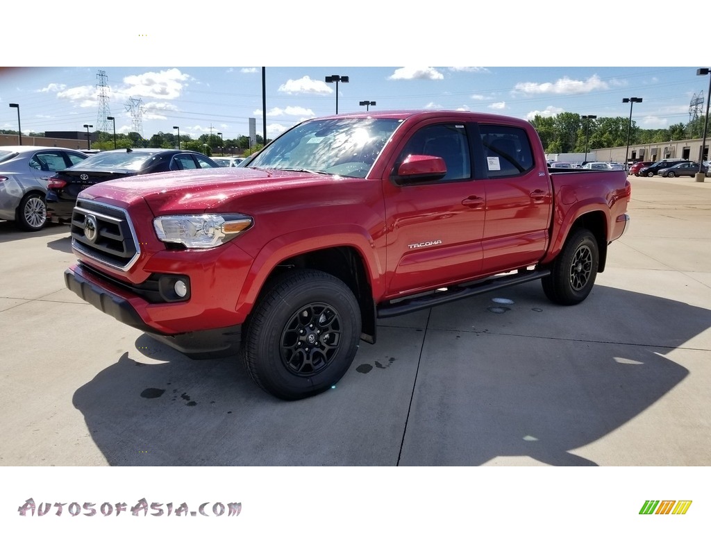 Barcelona Red Metallic / Cement Toyota Tacoma SR5 Double Cab 4x4