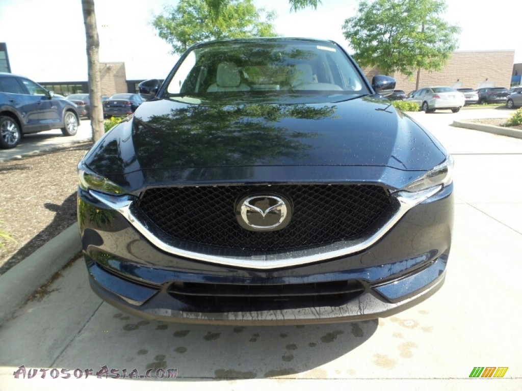 2020 CX-5 Grand Touring AWD - Deep Crystal Blue Mica / Parchment photo #2