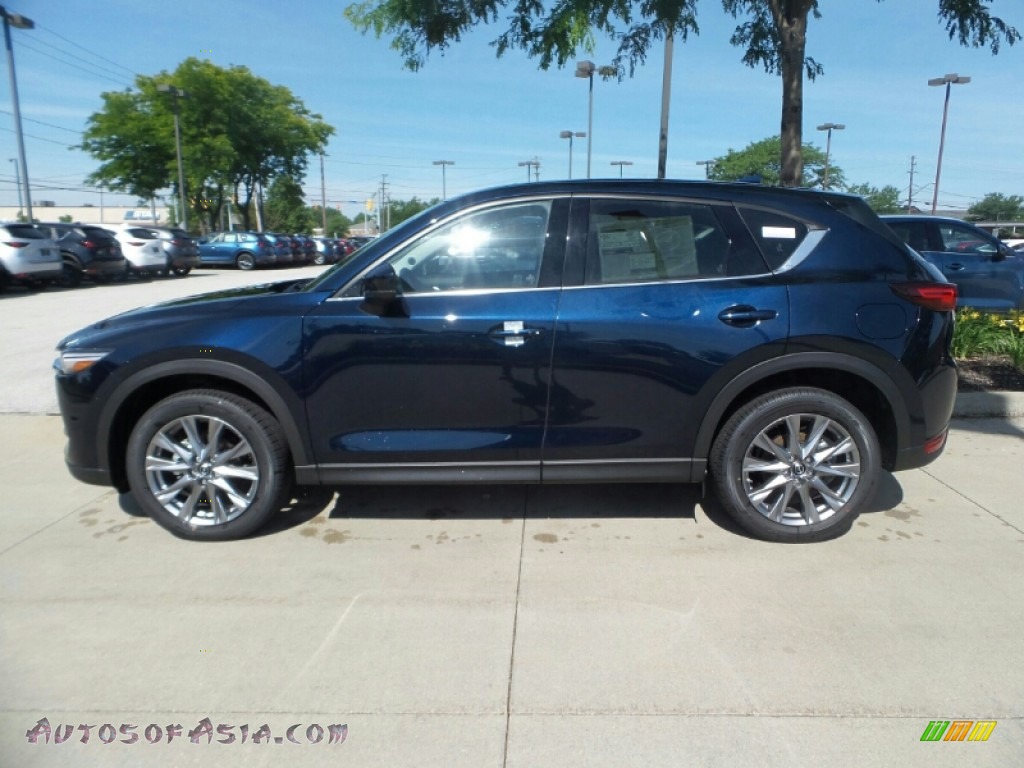2020 CX-5 Grand Touring AWD - Deep Crystal Blue Mica / Parchment photo #4