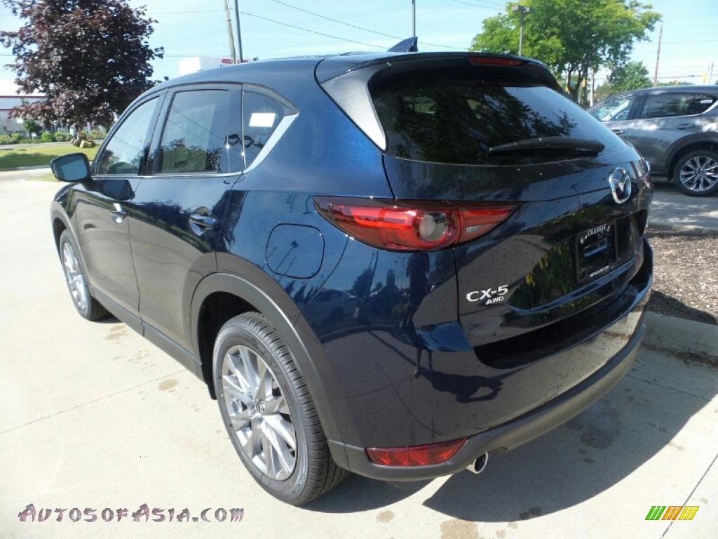 2020 CX-5 Grand Touring AWD - Deep Crystal Blue Mica / Parchment photo #5