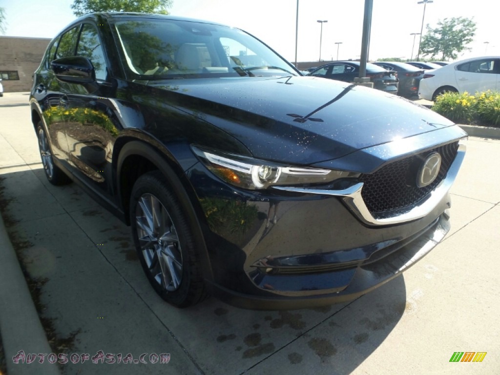 2020 CX-5 Grand Touring AWD - Deep Crystal Blue Mica / Parchment photo #1