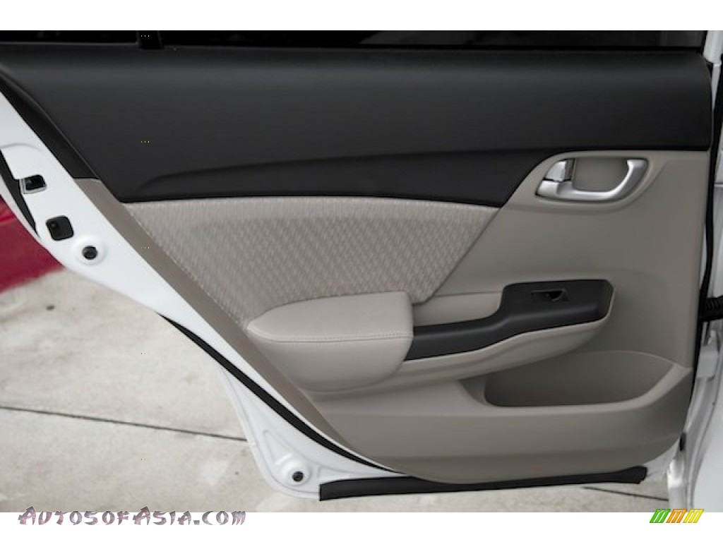 2014 Civic EX Sedan - Taffeta White / Beige photo #29