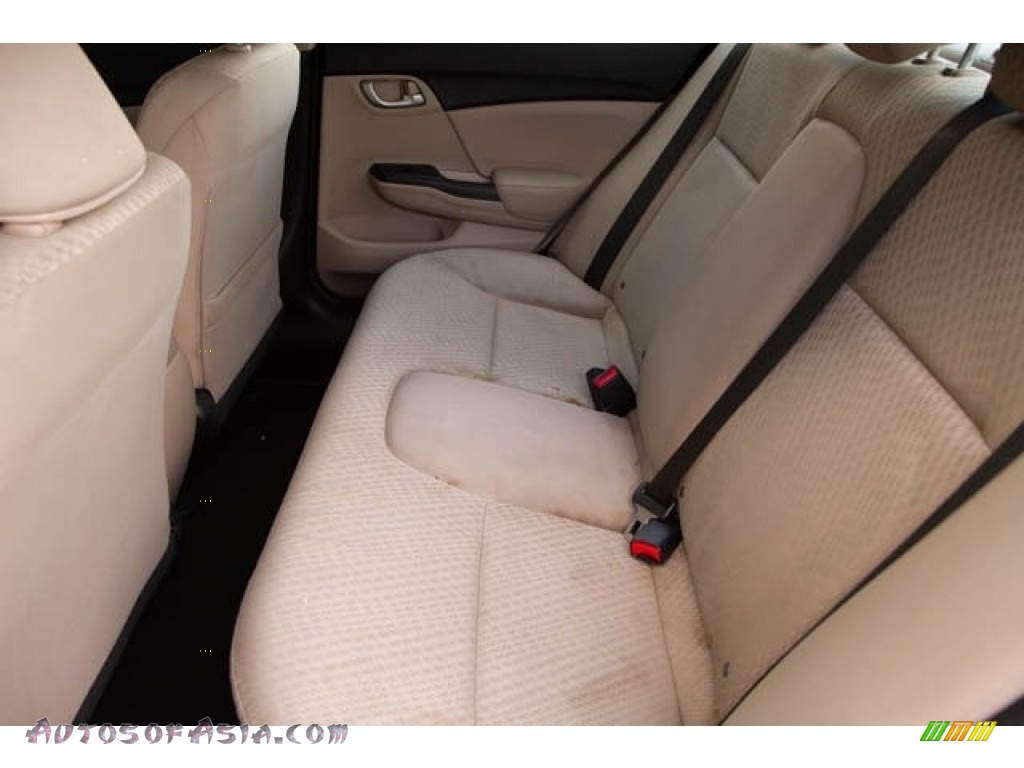 2014 Civic LX Sedan - Taffeta White / Beige photo #4