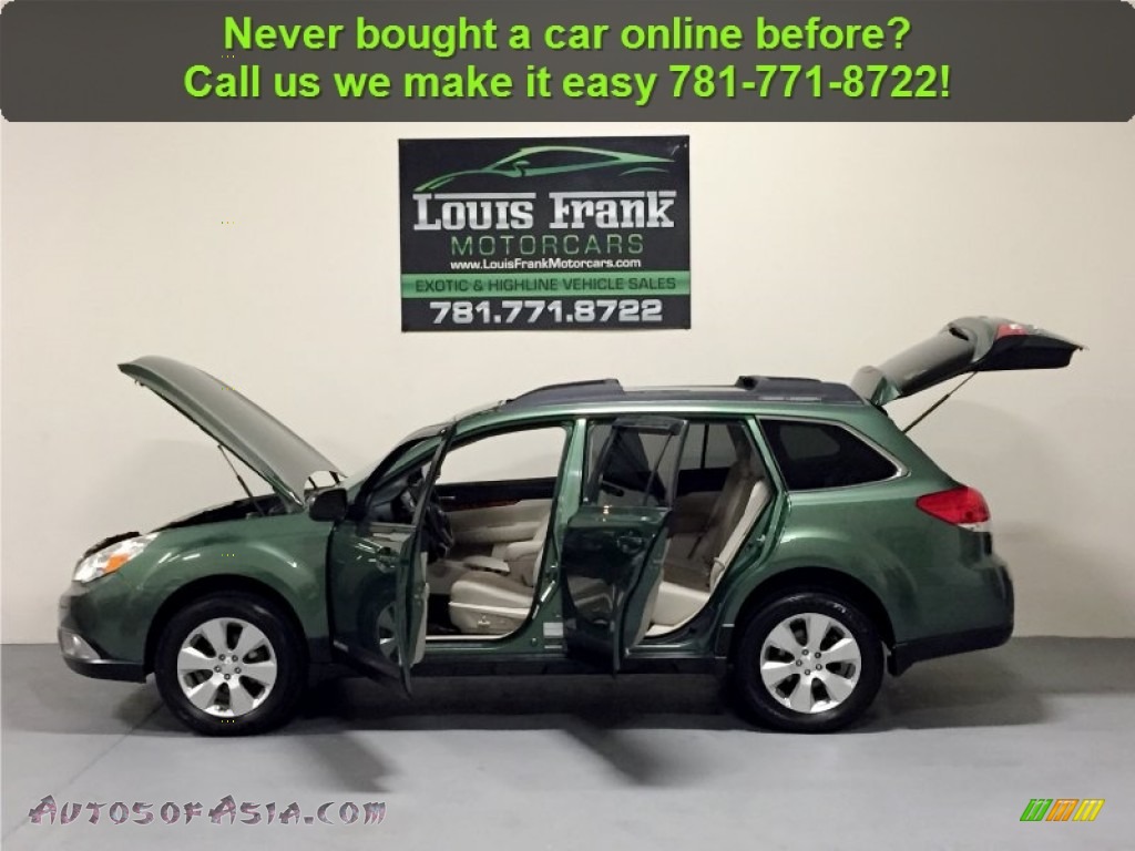 2010 Outback 2.5i Limited Wagon - Cypress Green Pearl / Warm Ivory photo #40