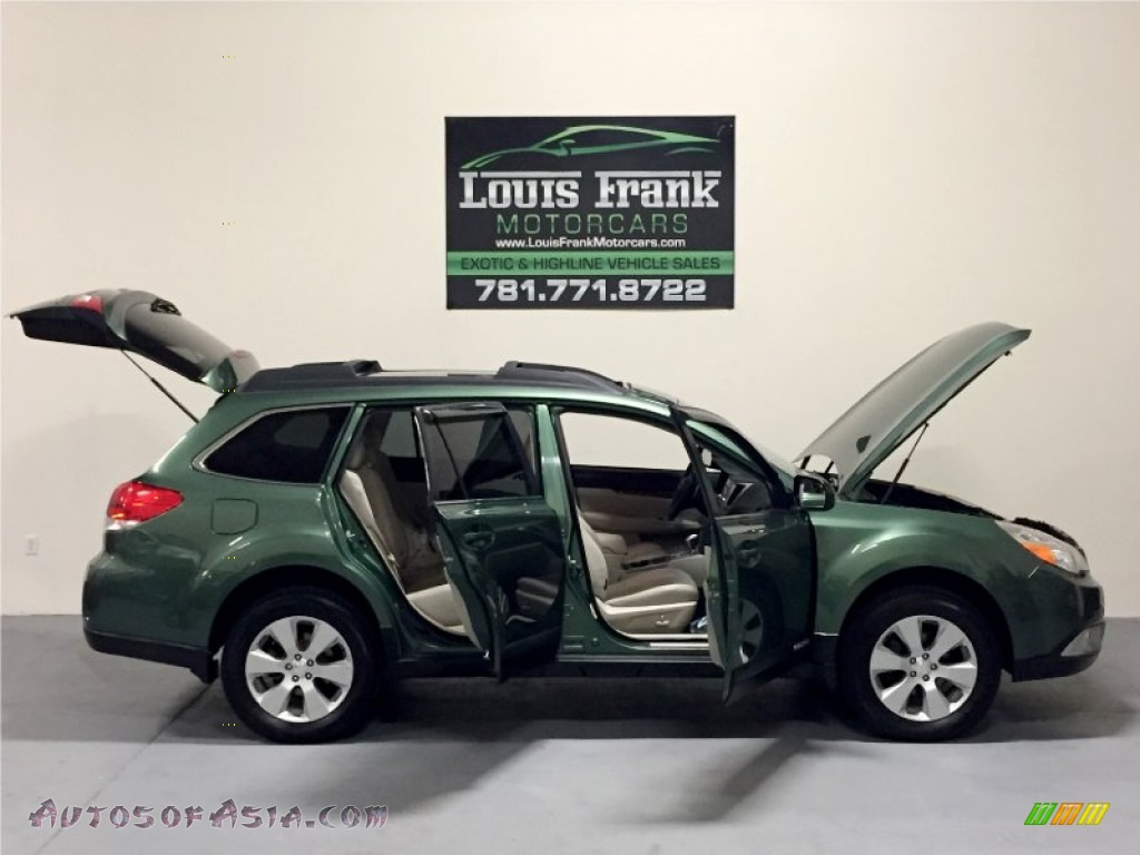 2010 Outback 2.5i Limited Wagon - Cypress Green Pearl / Warm Ivory photo #41