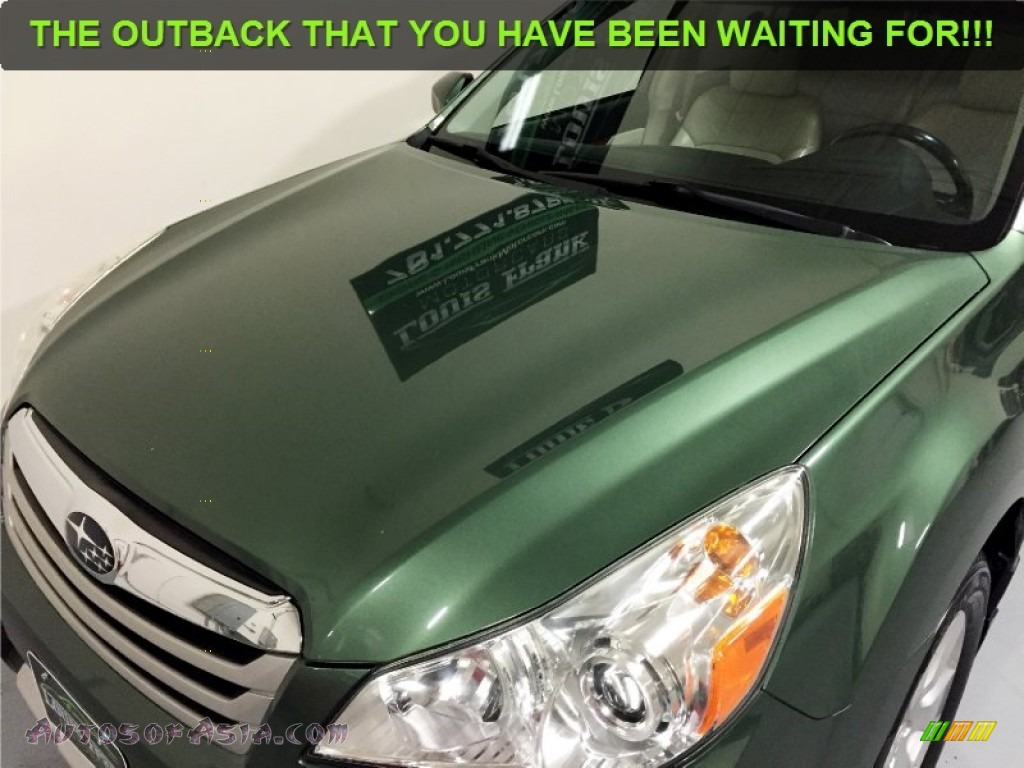 2010 Outback 2.5i Limited Wagon - Cypress Green Pearl / Warm Ivory photo #79