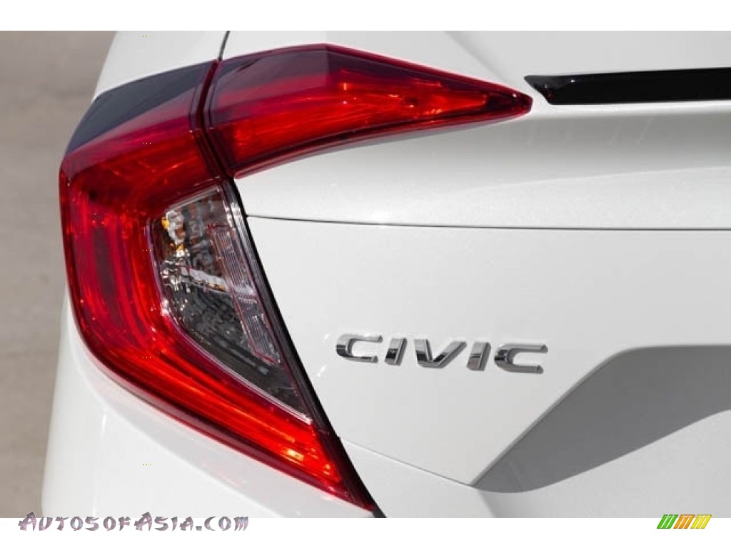 2020 Civic Sport Sedan - Platinum White Pearl / Black photo #7