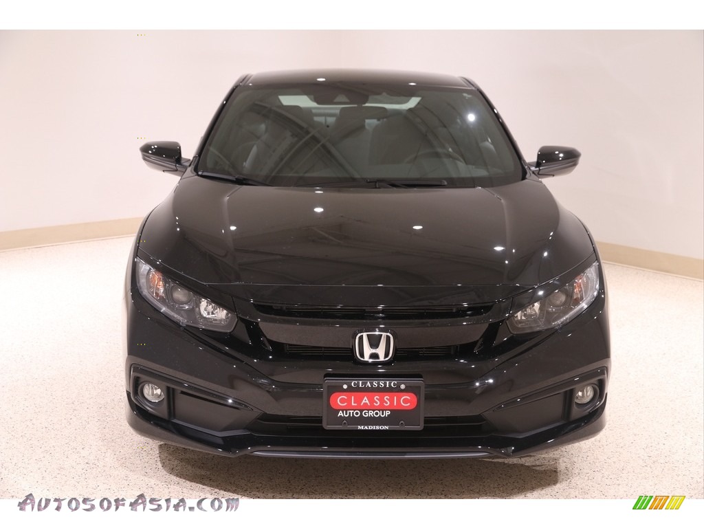 2019 Civic Sport Coupe - Crystal Black Pearl / Black photo #2