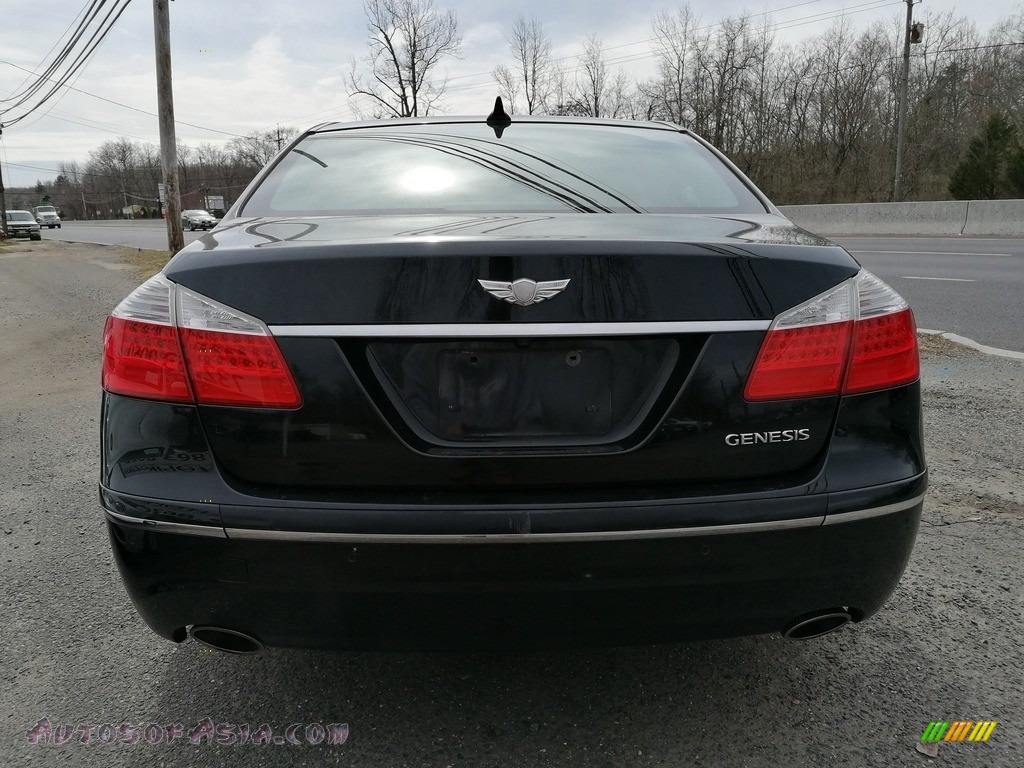 2010 Genesis 3.8 Sedan - Black Noir Pearl / Jet Black photo #4