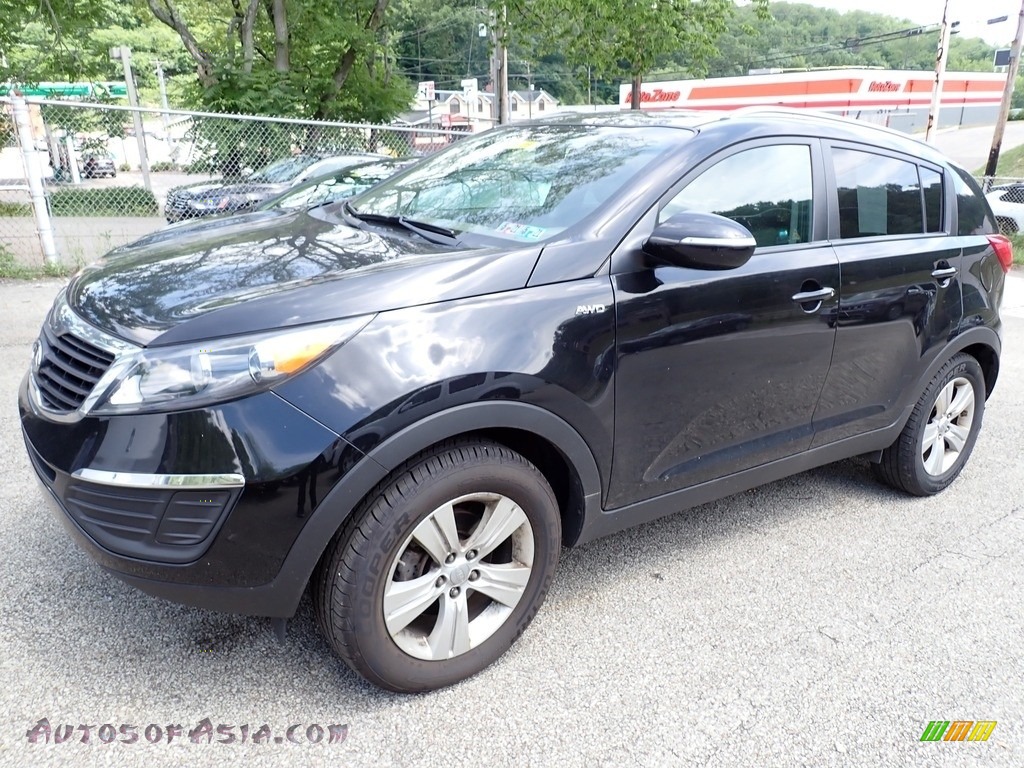 2011 Sportage LX AWD - Black Cherry / Alpine Gray photo #1