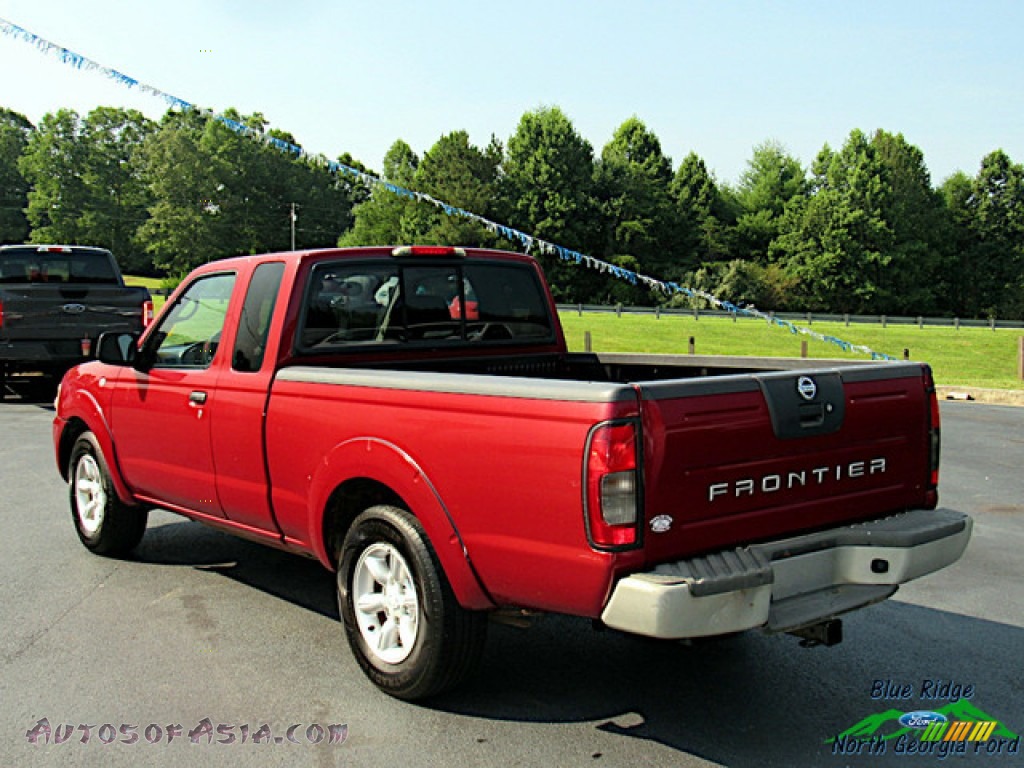 2004 Frontier XE King Cab - Red Brawn Metallic / Gray photo #3