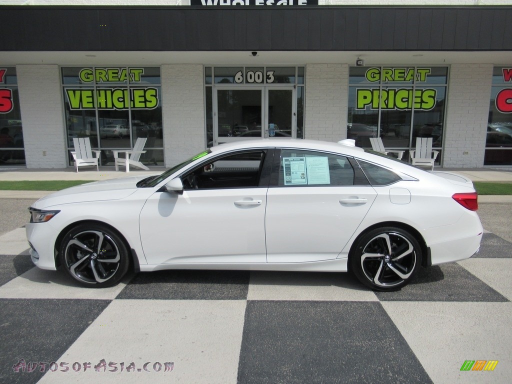 Platinum White Pearl / Black Honda Accord Sport Sedan