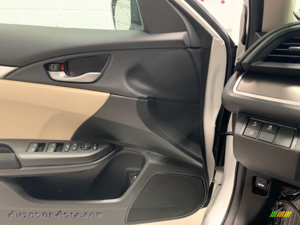 2020 Civic LX Sedan - Platinum White Pearl / Ivory photo #8