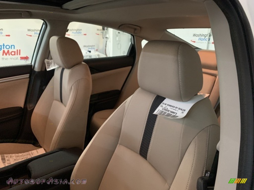 2020 Civic EX Sedan - Platinum White Pearl / Ivory photo #25