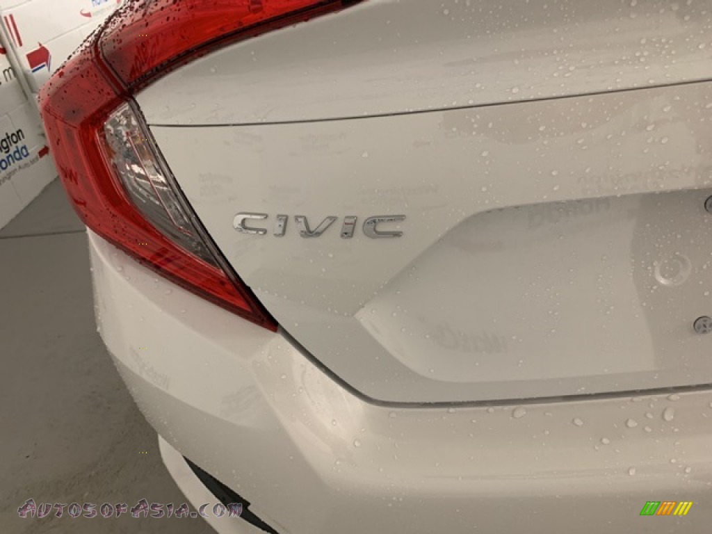 2020 Civic EX Sedan - Platinum White Pearl / Ivory photo #37