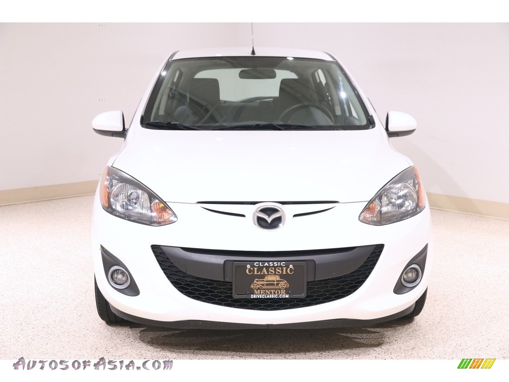 2012 MAZDA2 Touring - Crystal White Pearl Mica / Black w/Red Piping photo #2