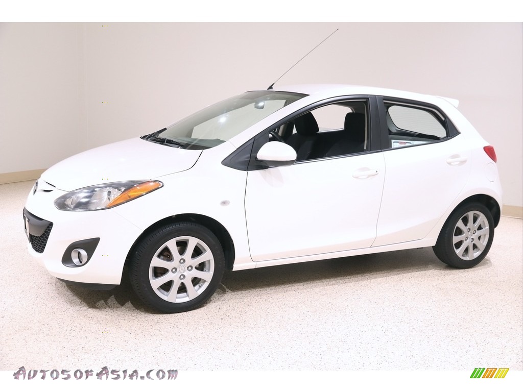 2012 MAZDA2 Touring - Crystal White Pearl Mica / Black w/Red Piping photo #3