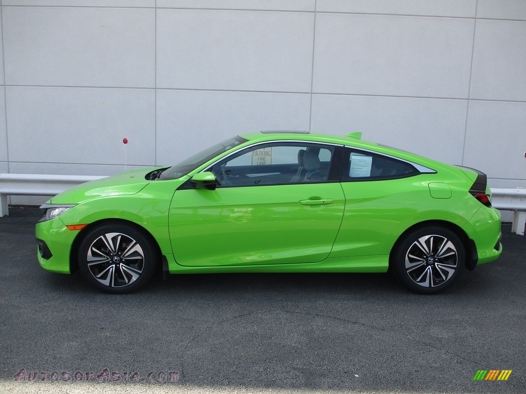 2017 Civic EX-T Coupe - Energy Green Pearl / Black/Gray photo #2