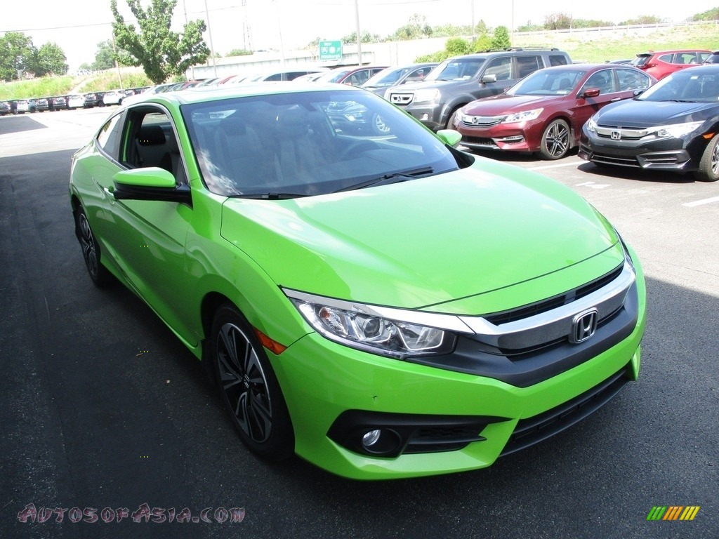 2017 Civic EX-T Coupe - Energy Green Pearl / Black/Gray photo #7