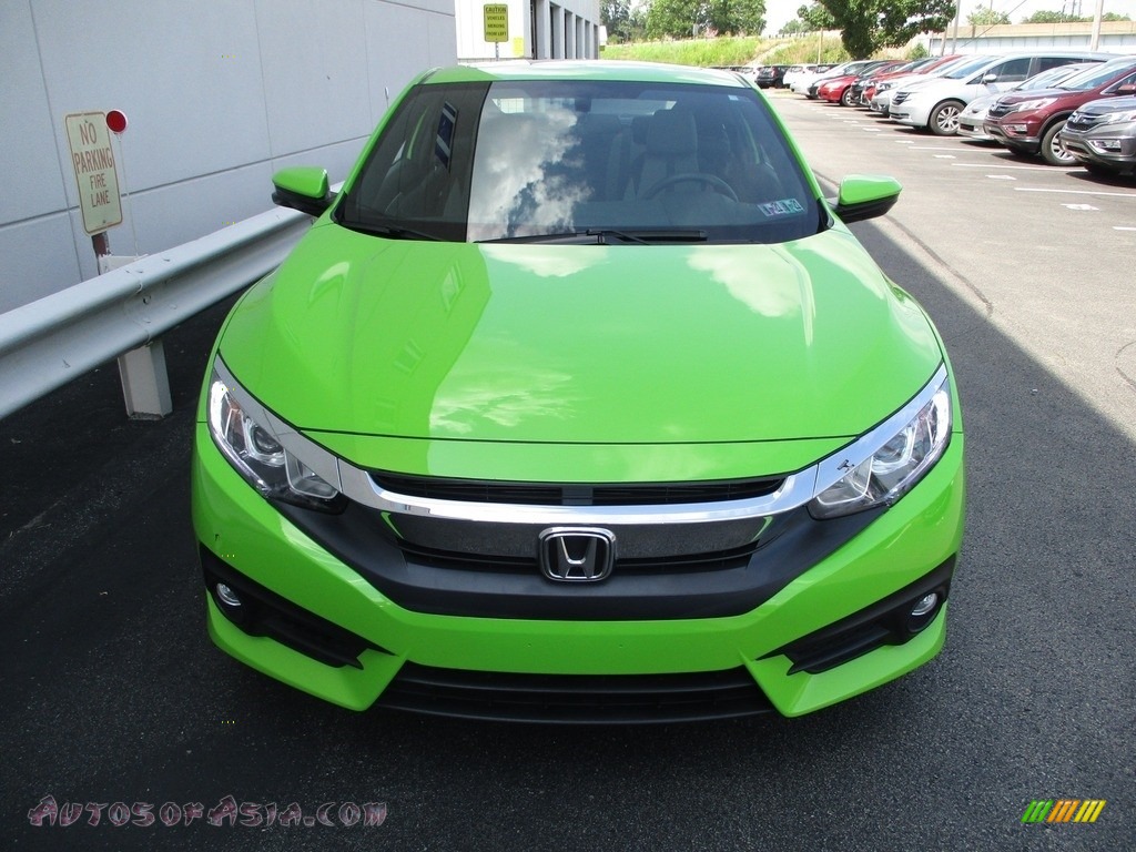 2017 Civic EX-T Coupe - Energy Green Pearl / Black/Gray photo #8
