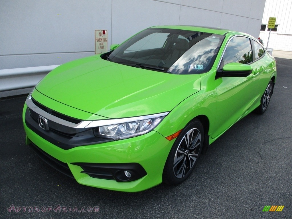 2017 Civic EX-T Coupe - Energy Green Pearl / Black/Gray photo #9