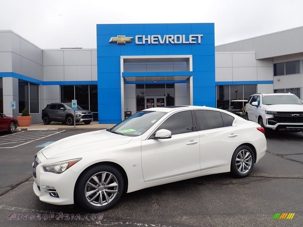 2014 Q 50 3.7 AWD Premium - Moonlight White / Graphite photo #1