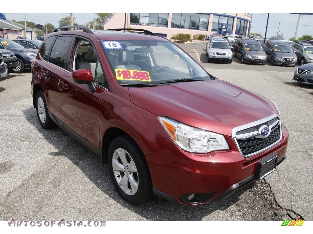 2016 Forester 2.5i Limited - Venetian Red Pearl / Gray photo #3
