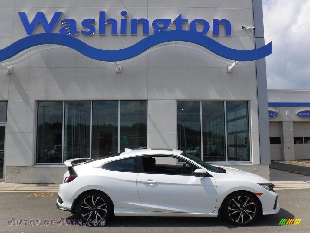 2018 Civic Si Coupe - White Orchid Pearl / Black photo #2