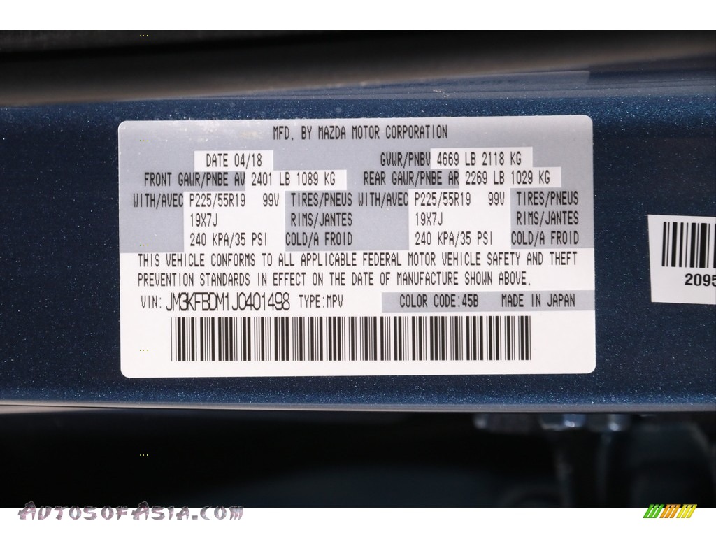 2018 CX-5 Grand Touring AWD - Eternal Blue Metallic / Black photo #19