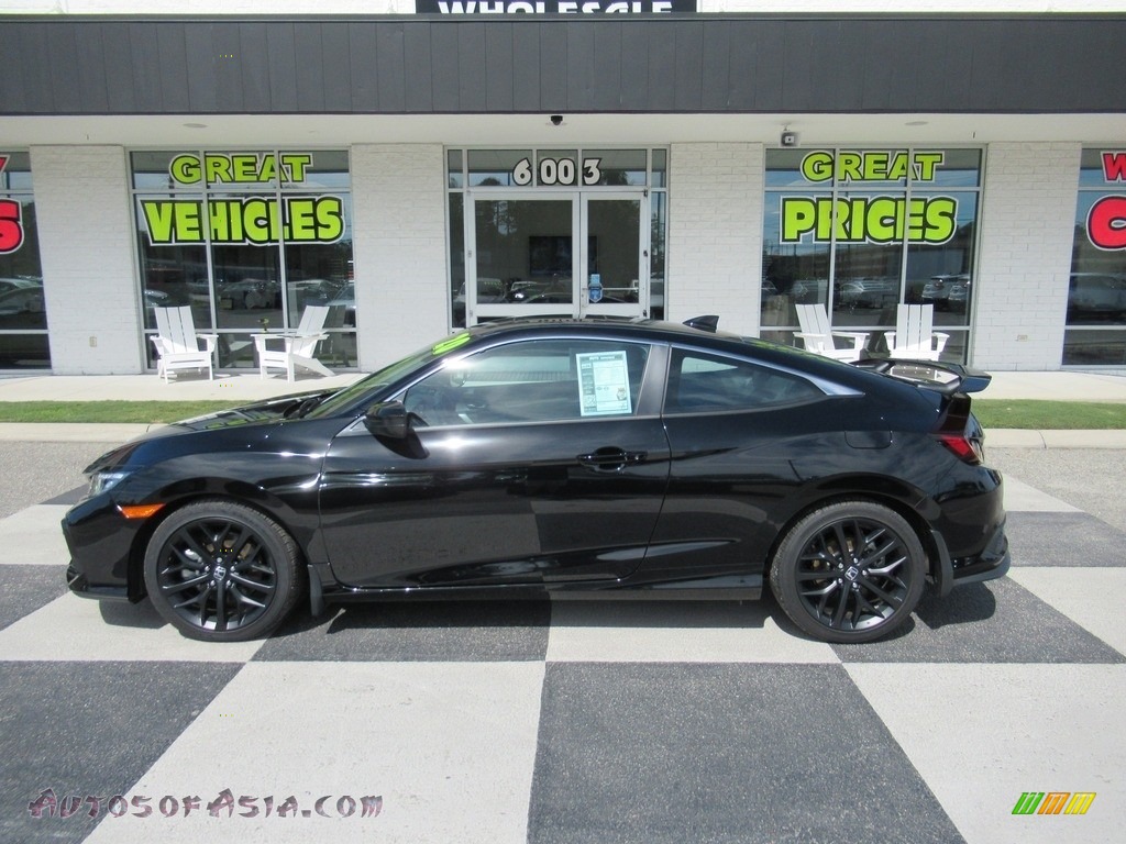 2020 Civic Si Coupe - Crystal Black Pearl / Black photo #1