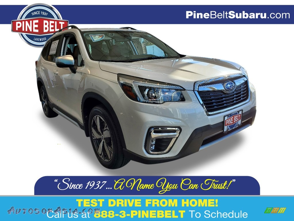 2020 Forester 2.5i Touring - Crystal White Pearl / Saddle Brown photo #1