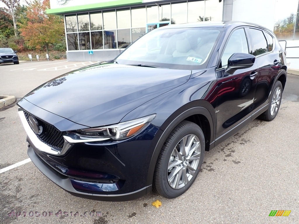 2021 CX-5 Grand Touring AWD - Deep Crystal Blue Mica / Parchment photo #4