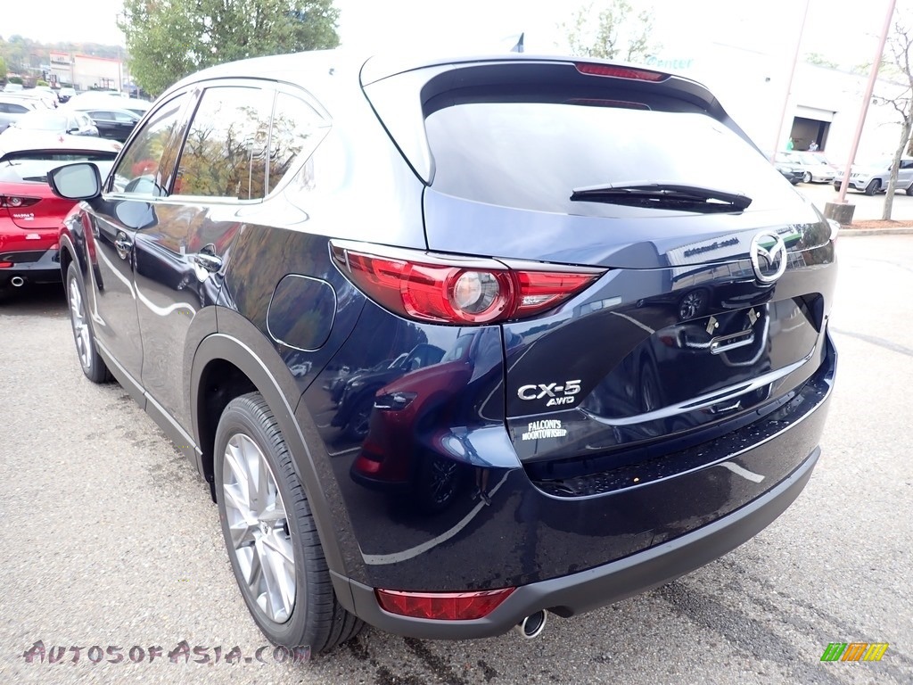 2021 CX-5 Grand Touring AWD - Deep Crystal Blue Mica / Parchment photo #5