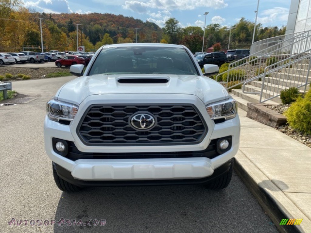 2021 Tacoma TRD Sport Double Cab 4x4 - Wind Chill Pearl / TRD Cement/Black photo #14