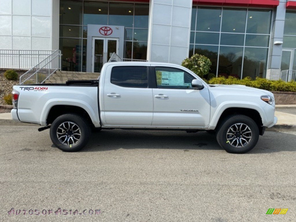2021 Tacoma TRD Sport Double Cab 4x4 - Wind Chill Pearl / TRD Cement/Black photo #16