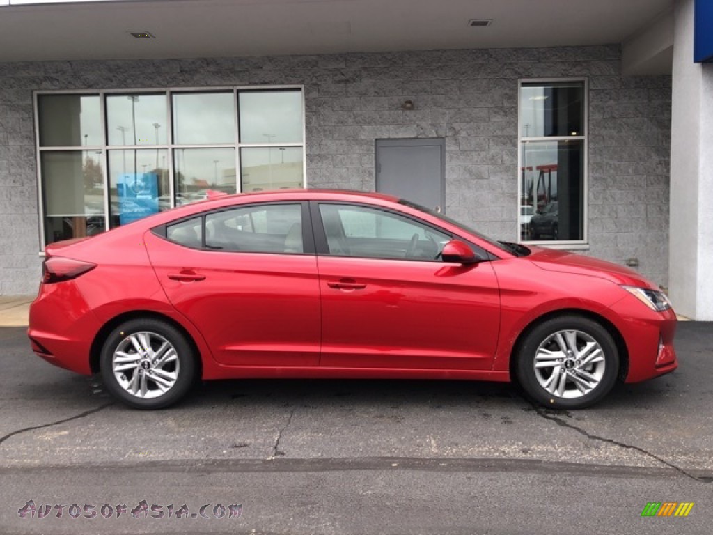 2020 Elantra Value Edition - Scarlet Red Pearl / Beige photo #2