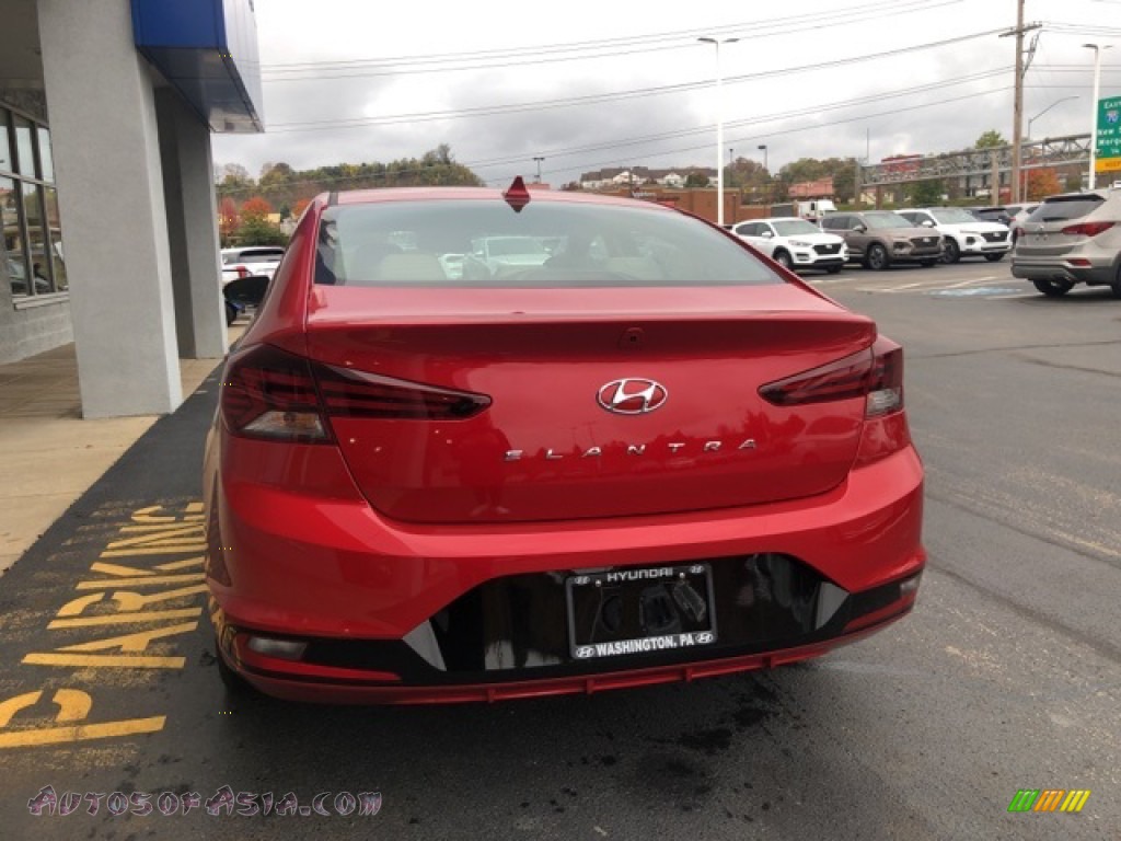 2020 Elantra Value Edition - Scarlet Red Pearl / Beige photo #3