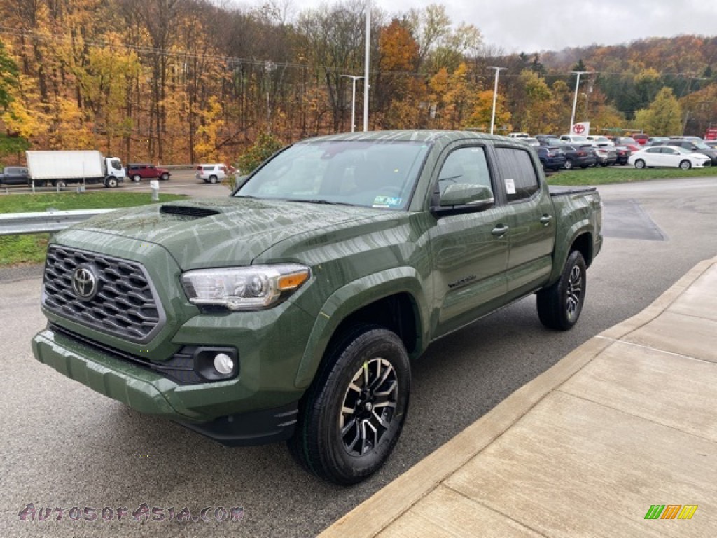 2021 Tacoma TRD Sport Double Cab 4x4 - Army Green / TRD Cement/Black photo #14
