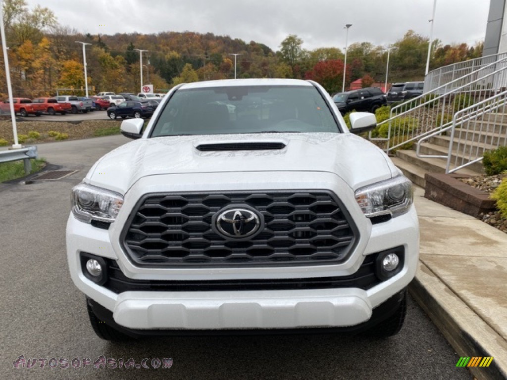 2021 Tacoma TRD Sport Double Cab 4x4 - Wind Chill Pearl / TRD Cement/Black photo #12