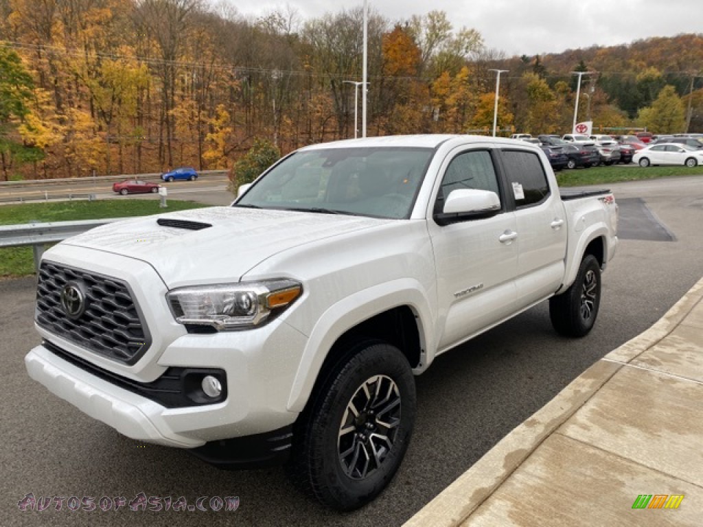2021 Tacoma TRD Sport Double Cab 4x4 - Wind Chill Pearl / TRD Cement/Black photo #13