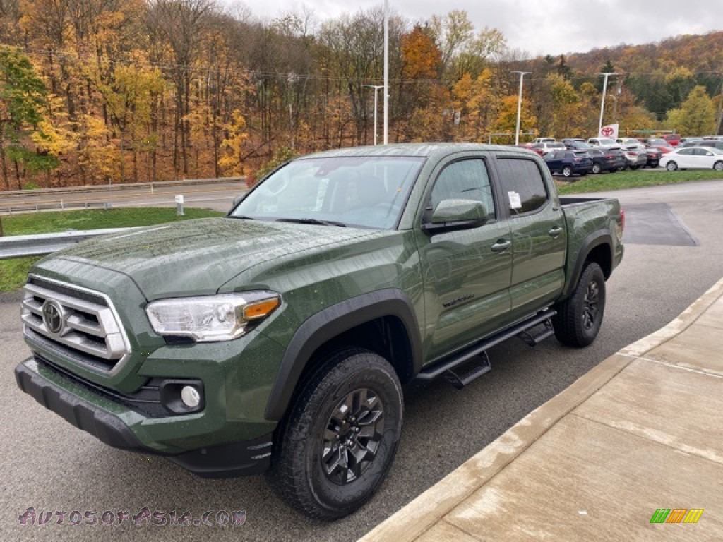 2021 Tacoma SR5 Double Cab 4x4 - Army Green / TRD Cement/Black photo #12