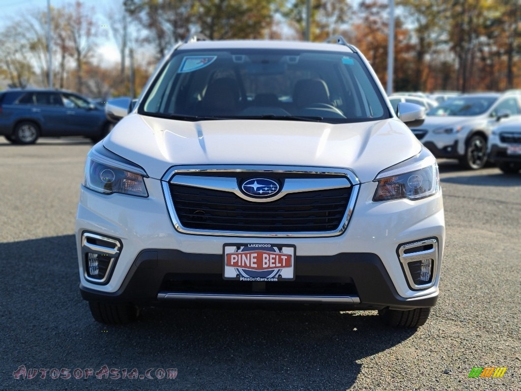 2021 Forester 2.5i Touring - Crystal White Pearl / Saddle Brown photo #3