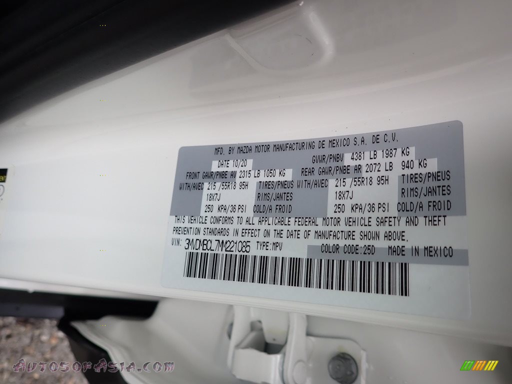 2021 CX-30 Preferred AWD - Snowflake White Pearl Mica / Black photo #12