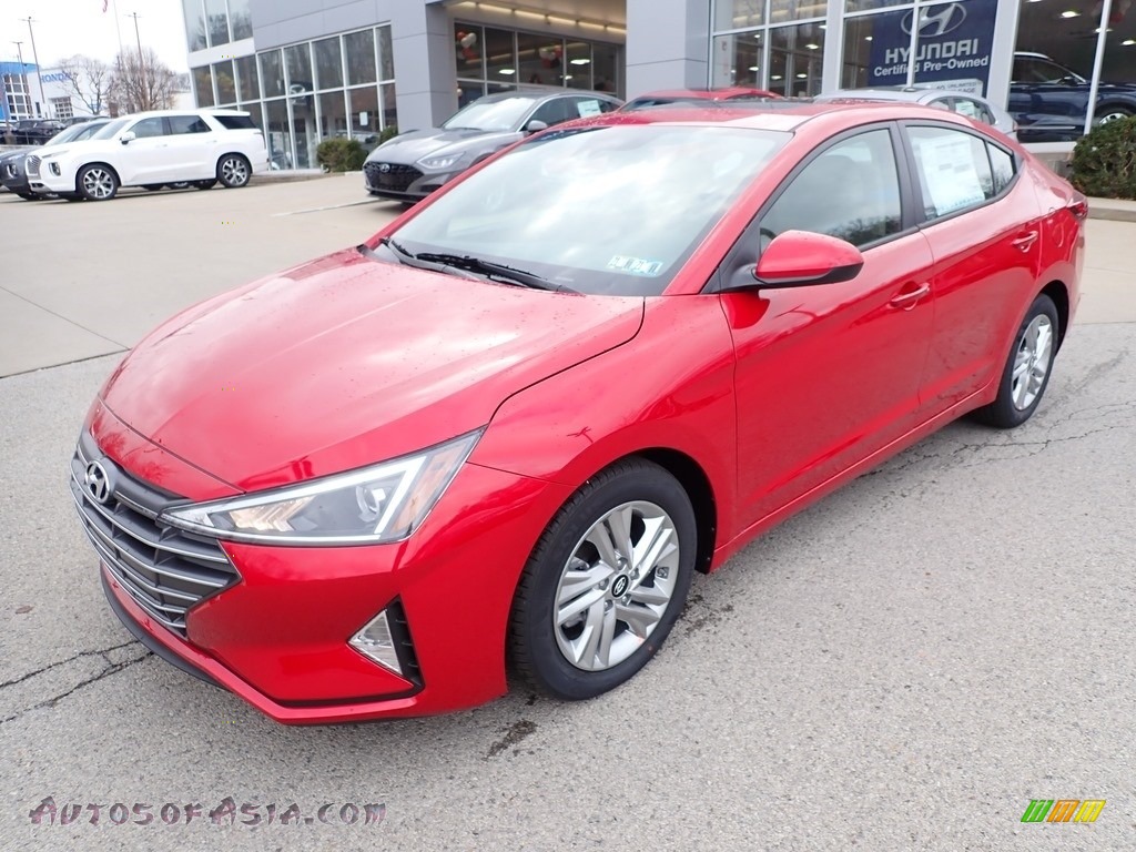 2020 Elantra Value Edition - Scarlet Red Pearl / Beige photo #5