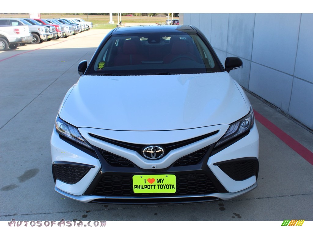 2021 Camry XSE - Wind Chill Pearl / Cockpit Red photo #3