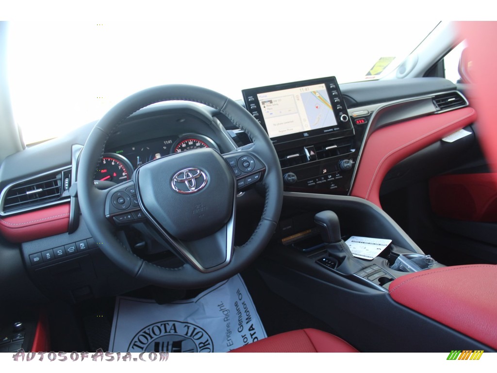 2021 Camry XSE - Wind Chill Pearl / Cockpit Red photo #21