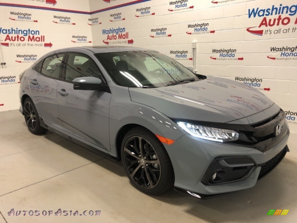 2021 Civic Sport Touring Hatchback - Sonic Gray Pearl / Black photo #2