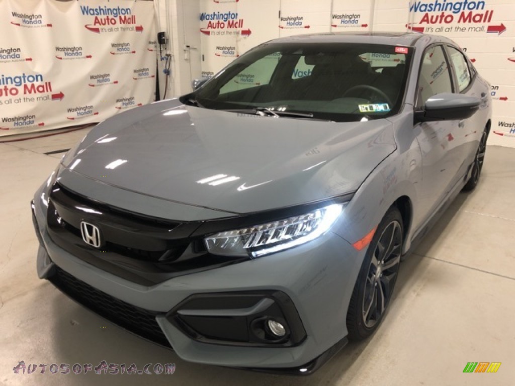 2021 Civic Sport Touring Hatchback - Sonic Gray Pearl / Black photo #3