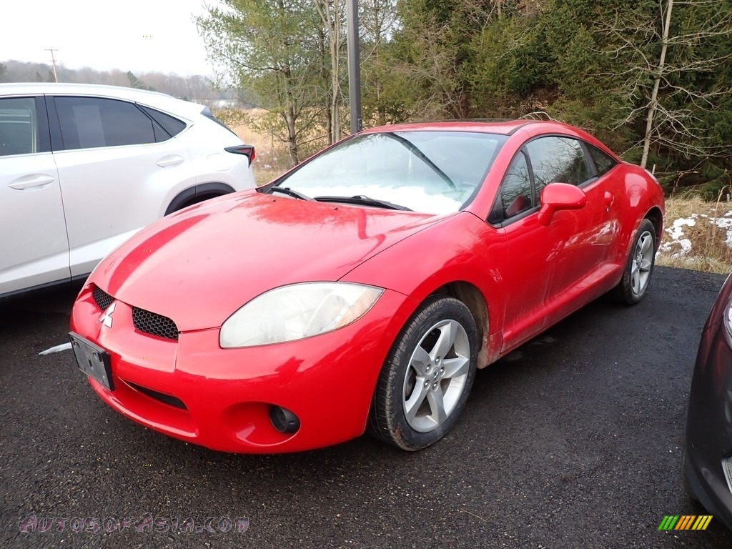 2007 Eclipse GS Coupe - Pure Red / Medium Gray photo #5