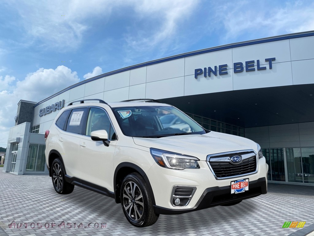 2021 Forester 2.5i Limited - Crystal White Pearl / Black photo #1